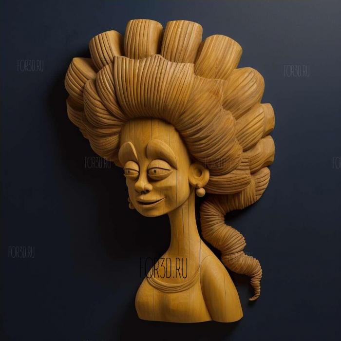 marge simpson 4 3d stl модель для ЧПУ